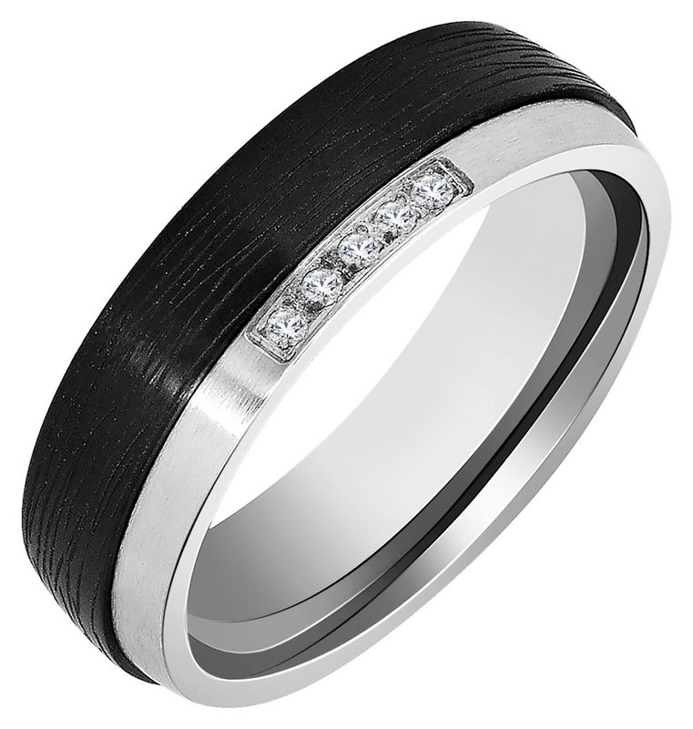 "Urban Vows" kvinders partnerring lavet af rustfrit stål, tofarvet, str. 60