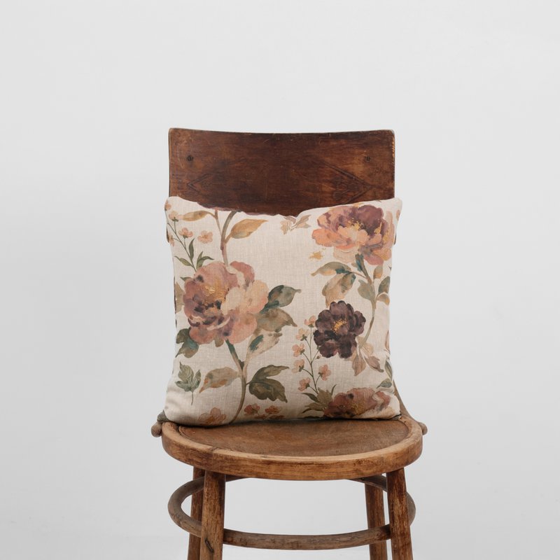 Vintage Rose linnen kussenhoes