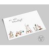 Postkarte | Weihnachtskarte | Schöne Weihnachtszeit | viier lustige Schneemänner