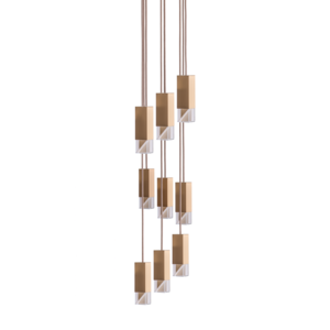 Lampe/ein Messing 9-flammiger Kronleuchter