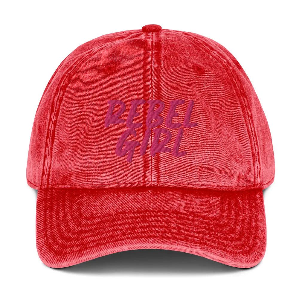 Gorra vintage REBEL GIRL Gorra vintage de sarga de algodón
