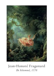 Póster Jean-Honoré Fragonard - El Columpio en Passe-partout