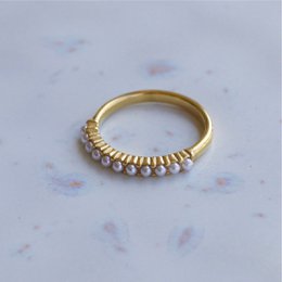 Africa - Vintage Pearl Ring in Gold