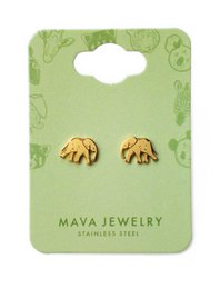 Mava Oorbellen - Olifant Goud