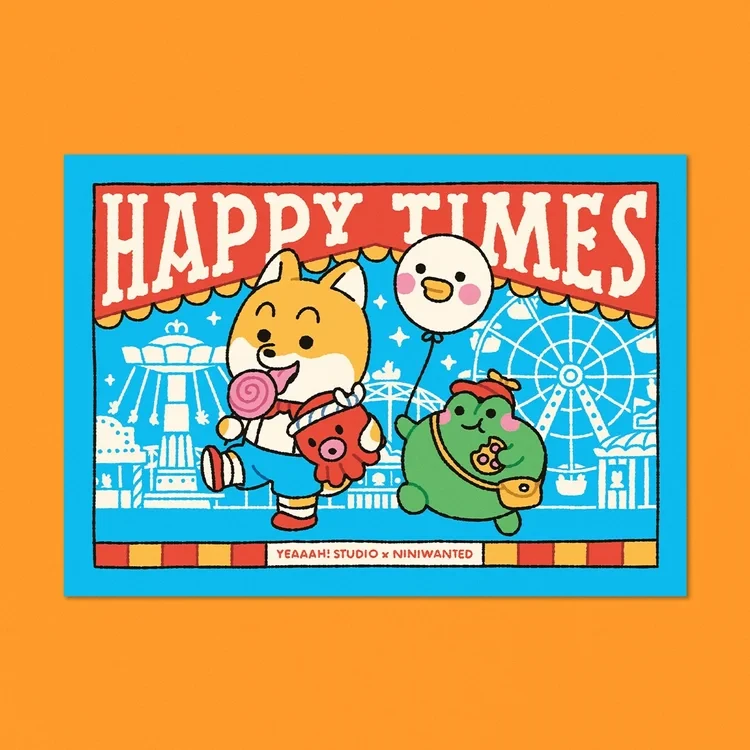 Carta postal « Mimi & Bobby - Tiempos felices » - Formato A6