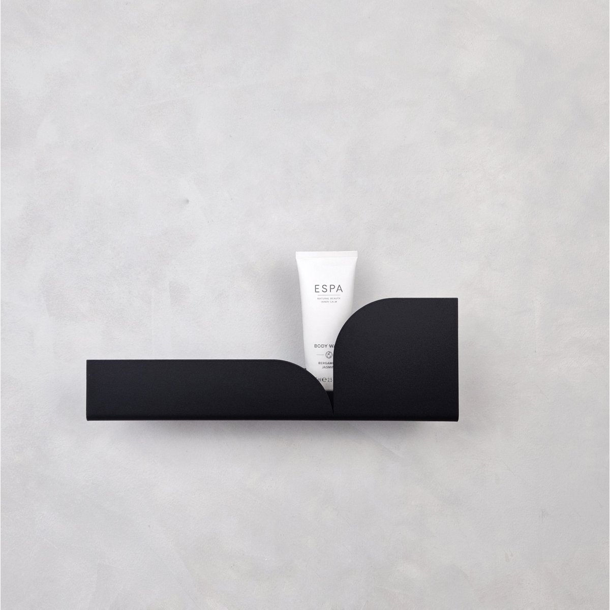 Metal wall shelf BAUHAUS, white, beige, black