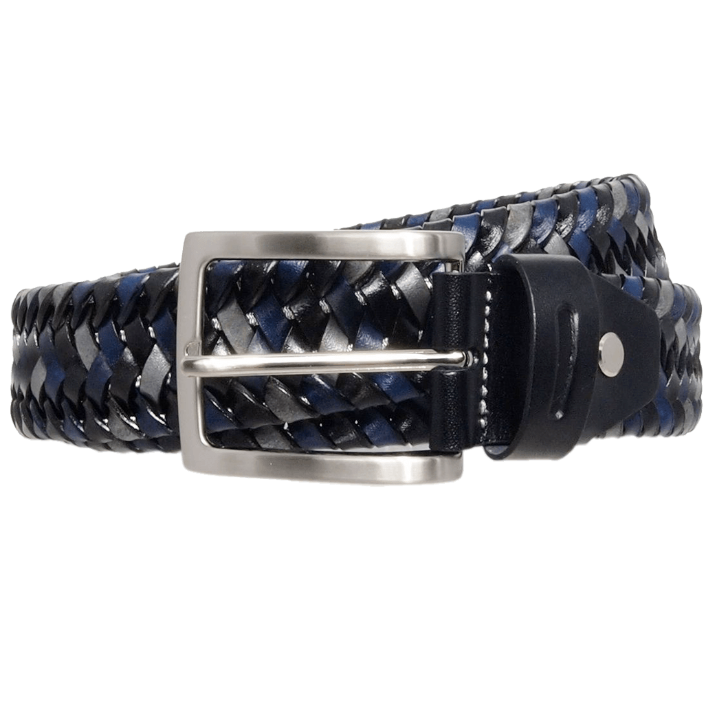 34 mm Tri-Color Elastic Weave Bælte Sort