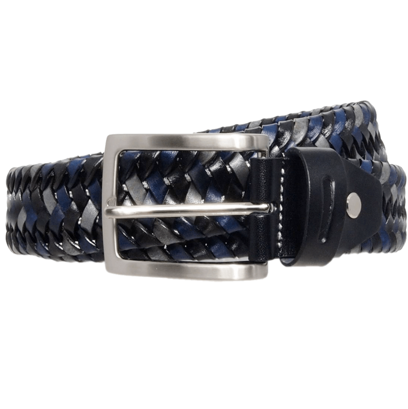 34 mm Tri-Color Elastic Weave Bælte Sort