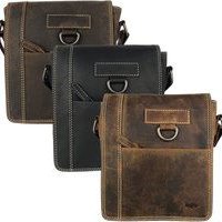 Cognac -colored buffalo leather shoulder bag from Arrigo - Versatile Crossbody Bag