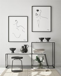 Seduction - Kvinde Skulptur Line Art Print