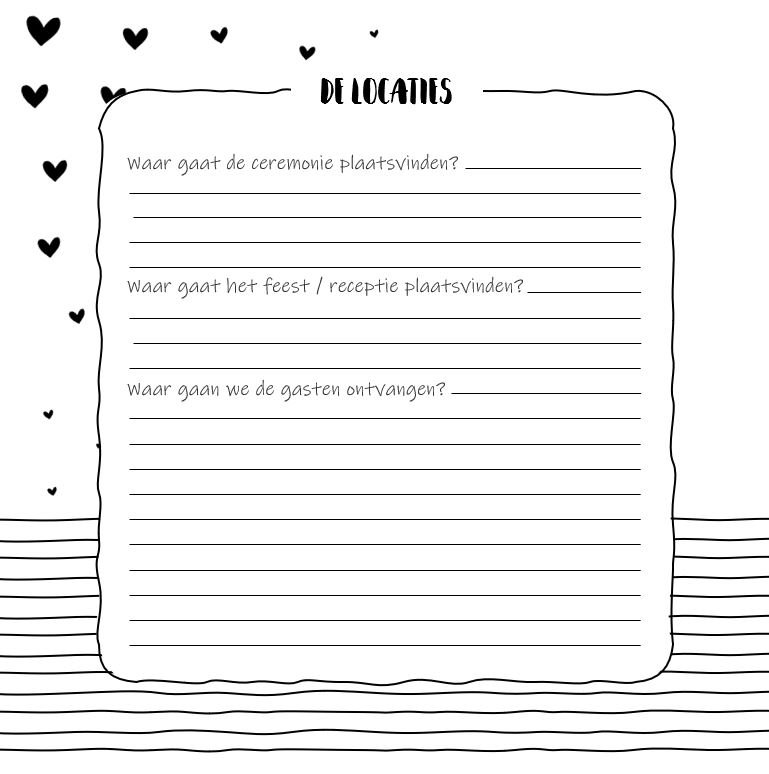 Fill-in Book SilliBeads - My Wedding Planner Fill-in Book - Hardcover Wire-o (SORT/HVID RANGE)