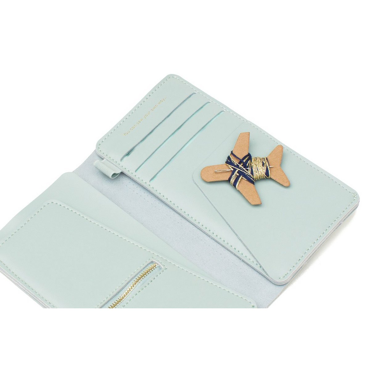 Stitch Travel Wallet - Mint