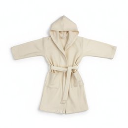 Children's bathrobe beige made of 100% cotton