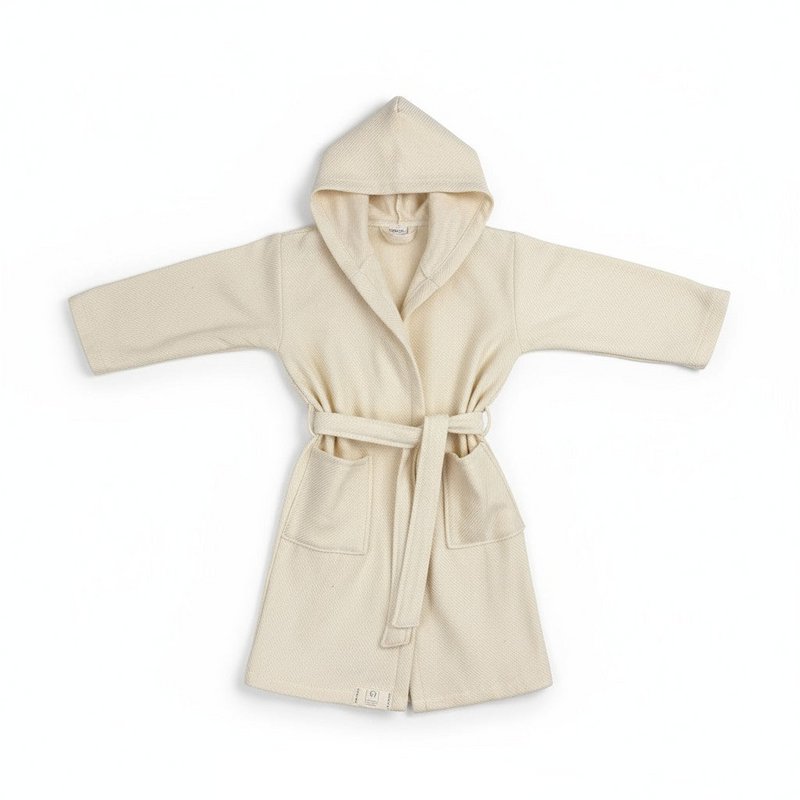 Children's bathrobe beige made of 100% cotton