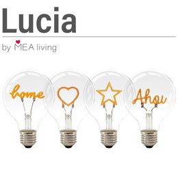 Lucia - table lamp, concrete look base with LED lamp “Home”