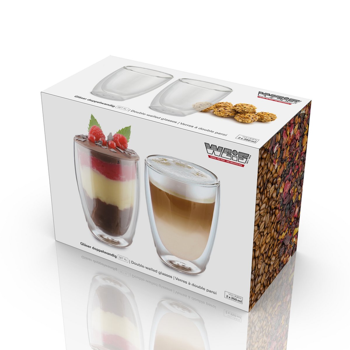 Double-walled glasses XL 350 ml set 2