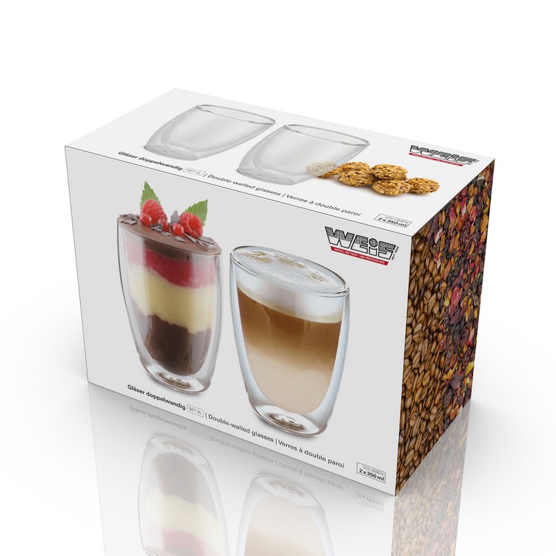 Double-walled glasses XL 350 ml set 2