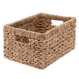 Counter, braided out of seagras - ideal as a shelf for storage