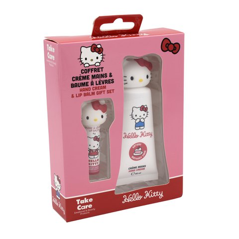 Hello kitty lip balm + hand cream box