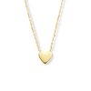 Cadeau voor haar New Bling 9NBG-0241 Gouden Ketting - Dames - Met Vaste Hanger - Hartje - 6 mm - 38 + 2,5 + 2,5 cm - 14 Karaat - Goud