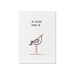 Ansichtkaart | Ik denk aan je