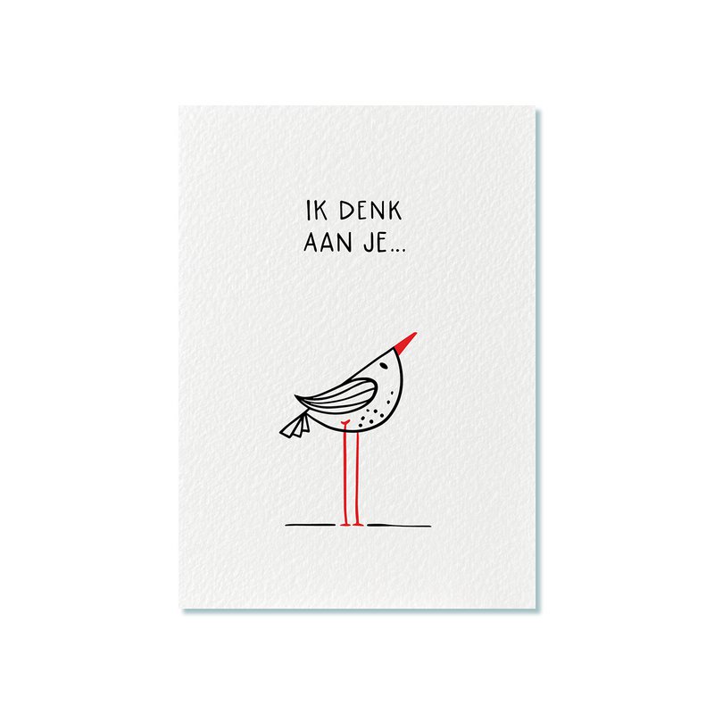 Ansichtkaart | Ik denk aan je