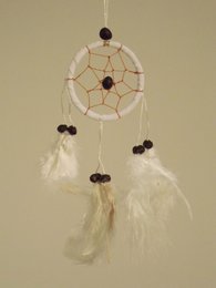 Mini atrapasueños blanco 6 cm.