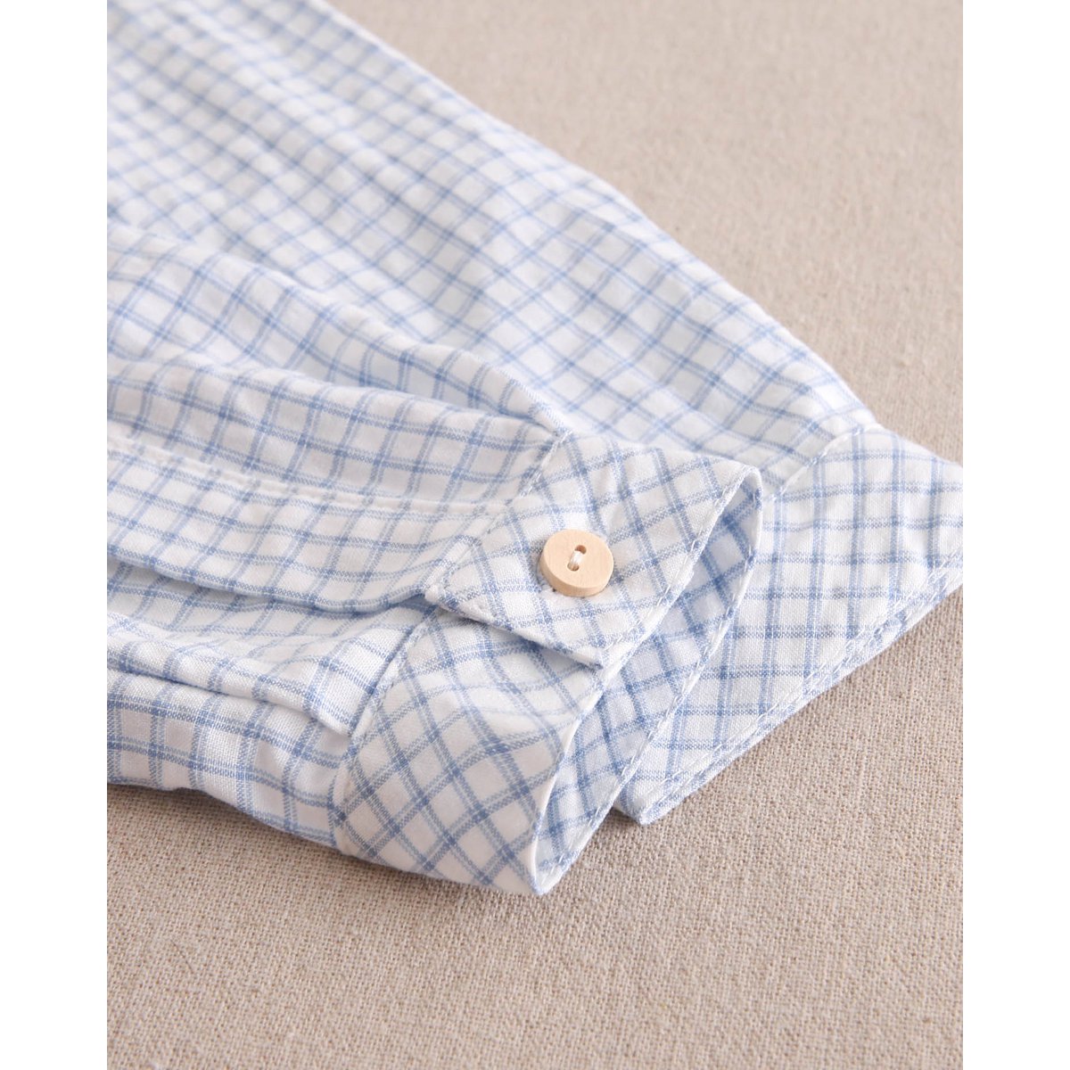 Kid's Pastel Blue Plaid Shirt M20-21501413
