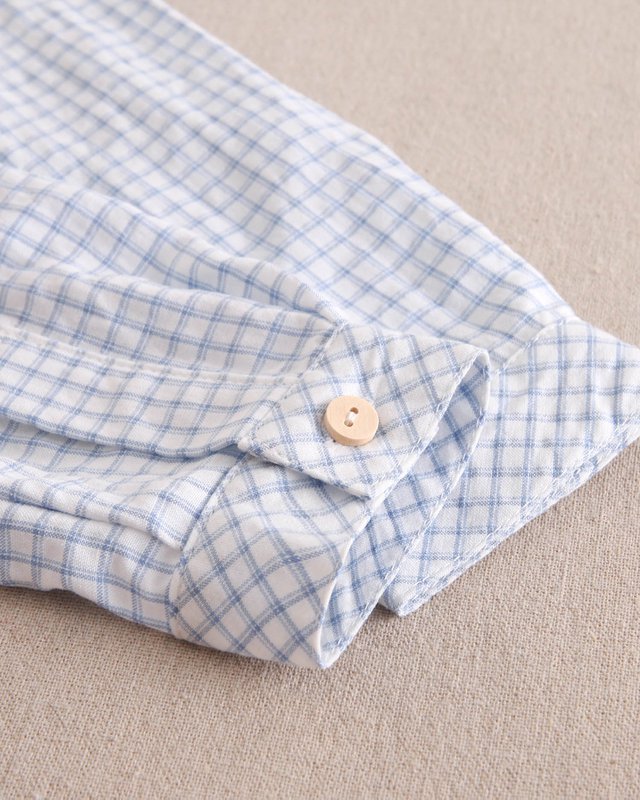 Pastel Blue Plaid Shirt M20-21501413 Kid