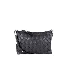 Trine Woven Clutch Large Black