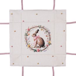 Brotkorb 35x35x8 cm Beige Baumwolle
