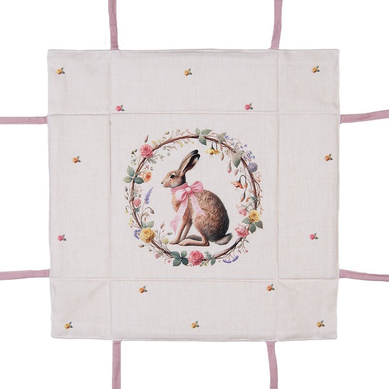 Brotkorb 35x35x8 cm Beige Baumwolle