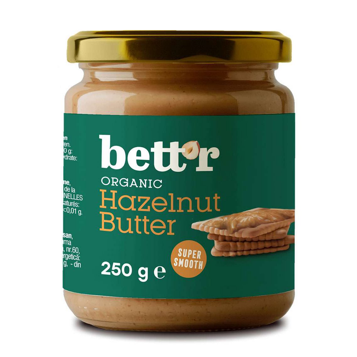Hazelnut Butter, organic, Bett'r, 250g