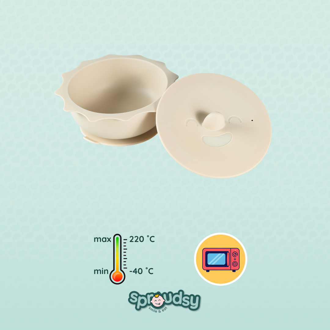Baby bowl with suction cup – Clouds