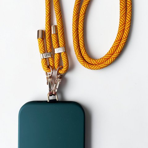 Mobiele telefoonketting - geel - oranje