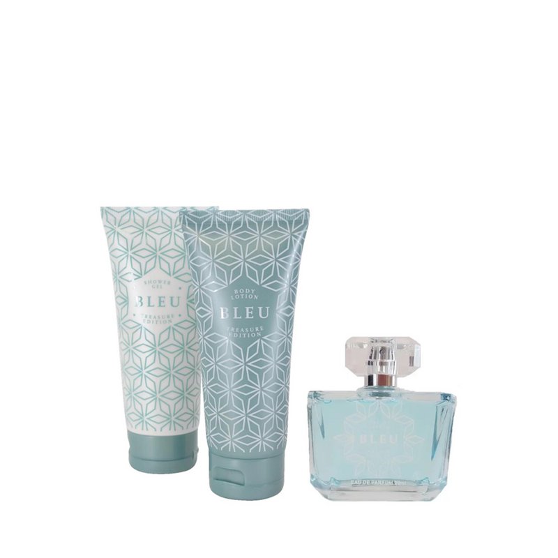 Blaues Geschenk-Kosmetikset für Damen