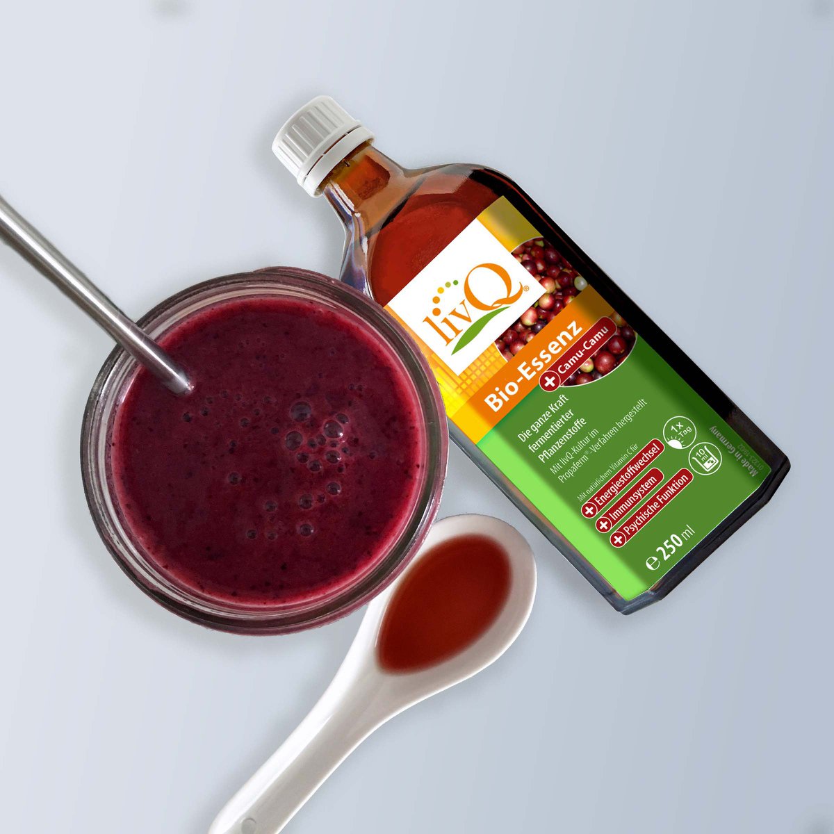 livQ Bio-Essenz Camu-Camu, fermented + lactic acid bacteria + vitamin C