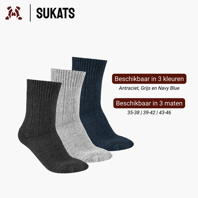 Sukats® Alpaca Sokken | 4 of 8 Paar | Wollen Sokken | Warme Sokken | Meerdere kleuren en maten