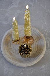 Vela LED Árbol de Navidad Gold RC - Juego de 2