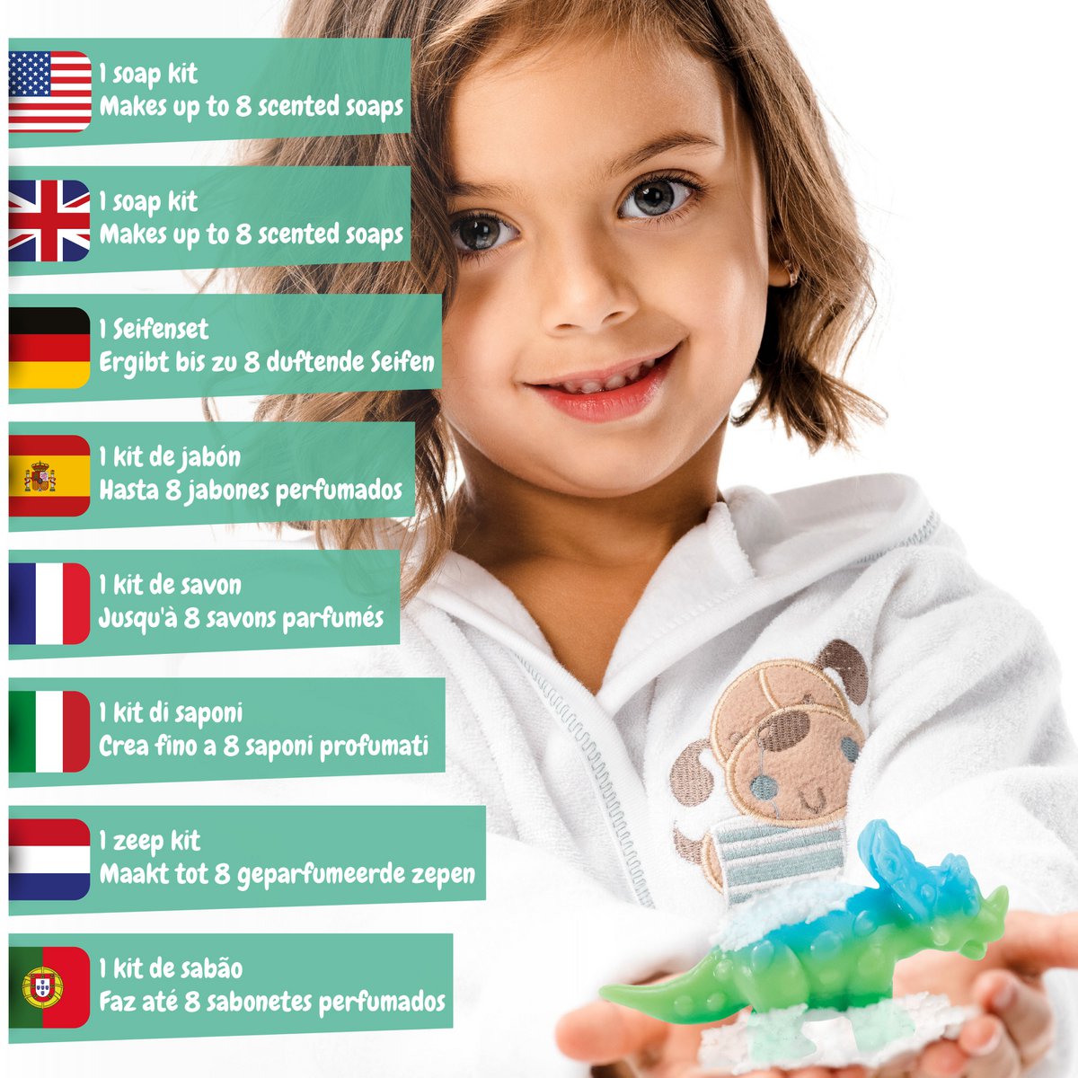 Soap Factory Dinosaurs Educational Toy 7 languages