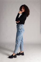 Damen-MOM-Jeans – High Waist – neu interpretierter 80er-Jahre-Stil
