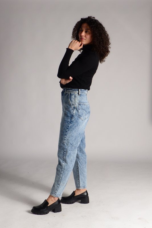 Damen-MOM-Jeans – High Waist – neu interpretierter 80er-Jahre-Stil