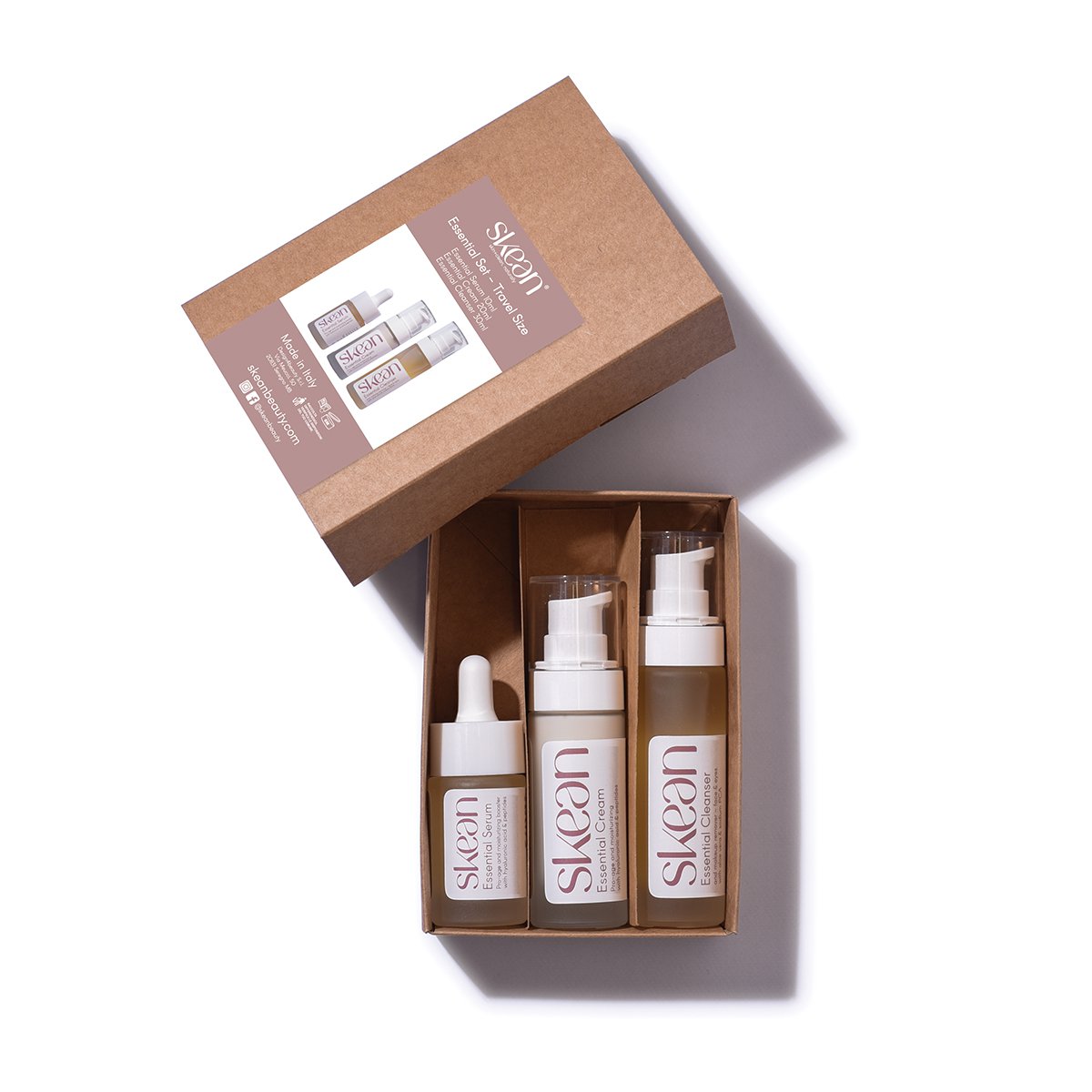 TRAVEL SIZE reinigingskit + anti-aging vochtinbrengende crème en serum