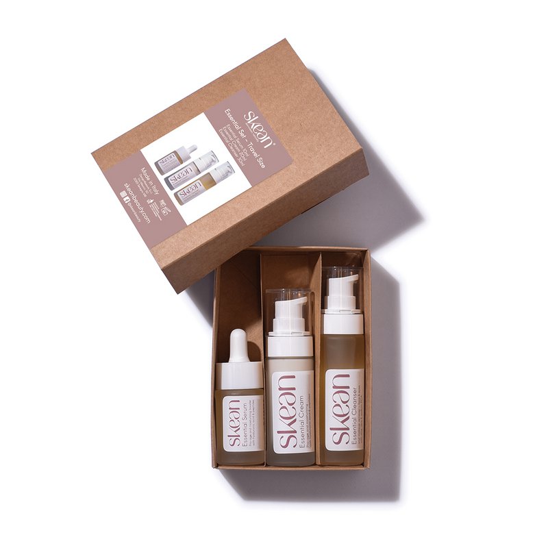 TRAVEL SIZE rensesæt + anti-aging fugtighedscreme og serum
