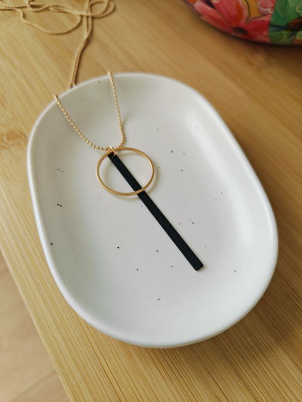 Halskette Paulette (Gold - Schwarz)