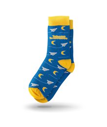 Leopard print socks in a vibrant yellow color with a soft, stretchy material.