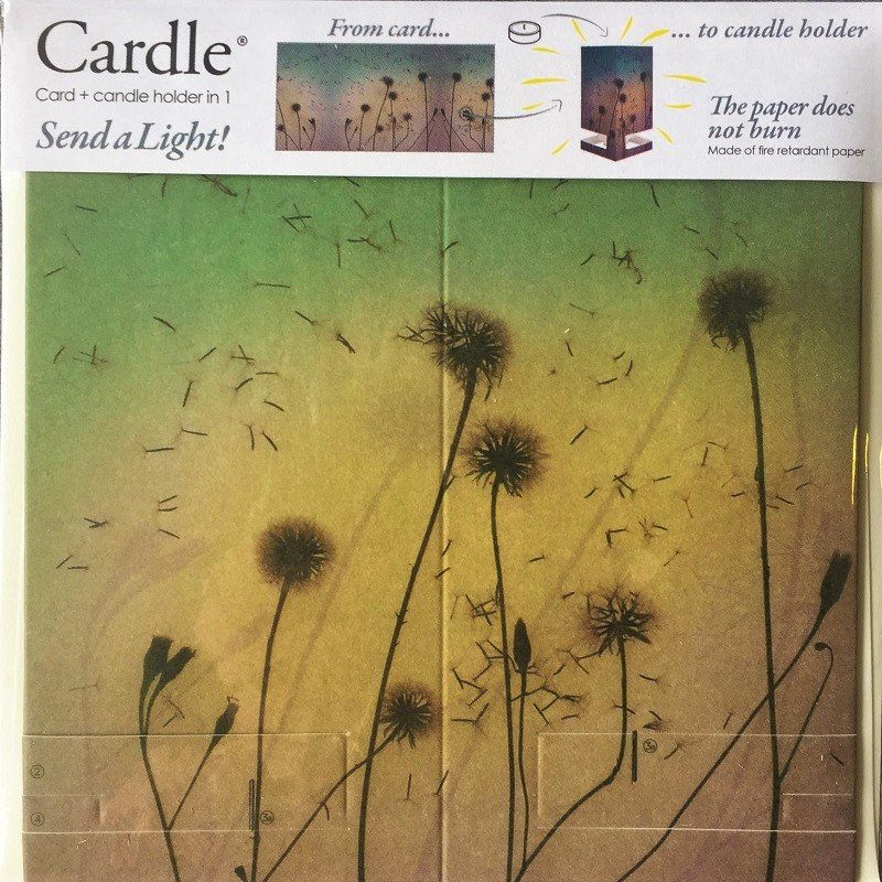 CARDLE Dusk (Breezily) - Candle Holder Greeting Card 