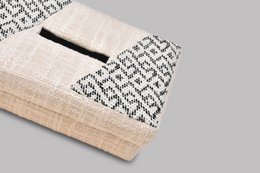 Cubierta de caja de pañuelos | Jacquard de algodón tejido a mano | 24x14cm