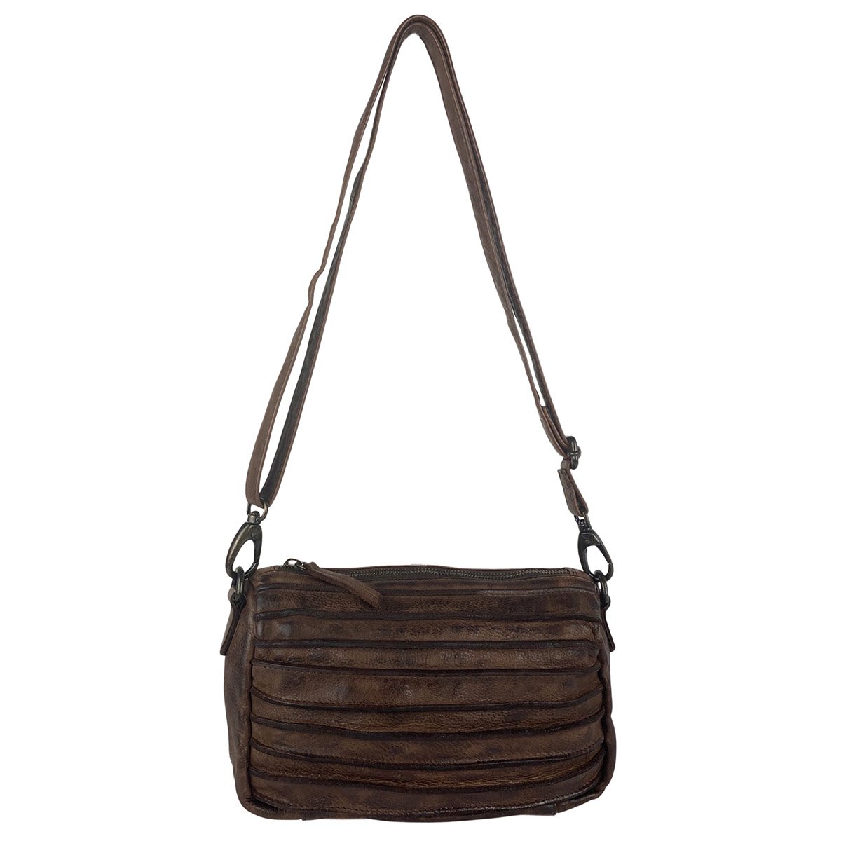 Bolso Bandolera De Mujer En Piel Lavada En 4 Colores