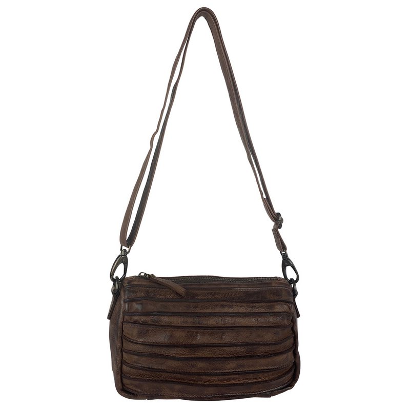Borsa A Spalla Da Donna Realizzata In Pelle Lavata In 4 Colori